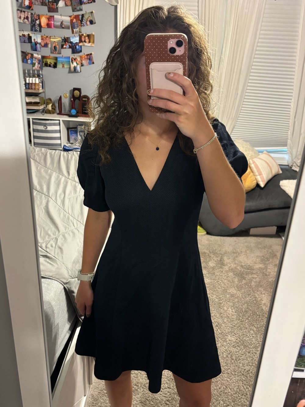 Rebecca Taylor Puff Sleeve Mini Dress